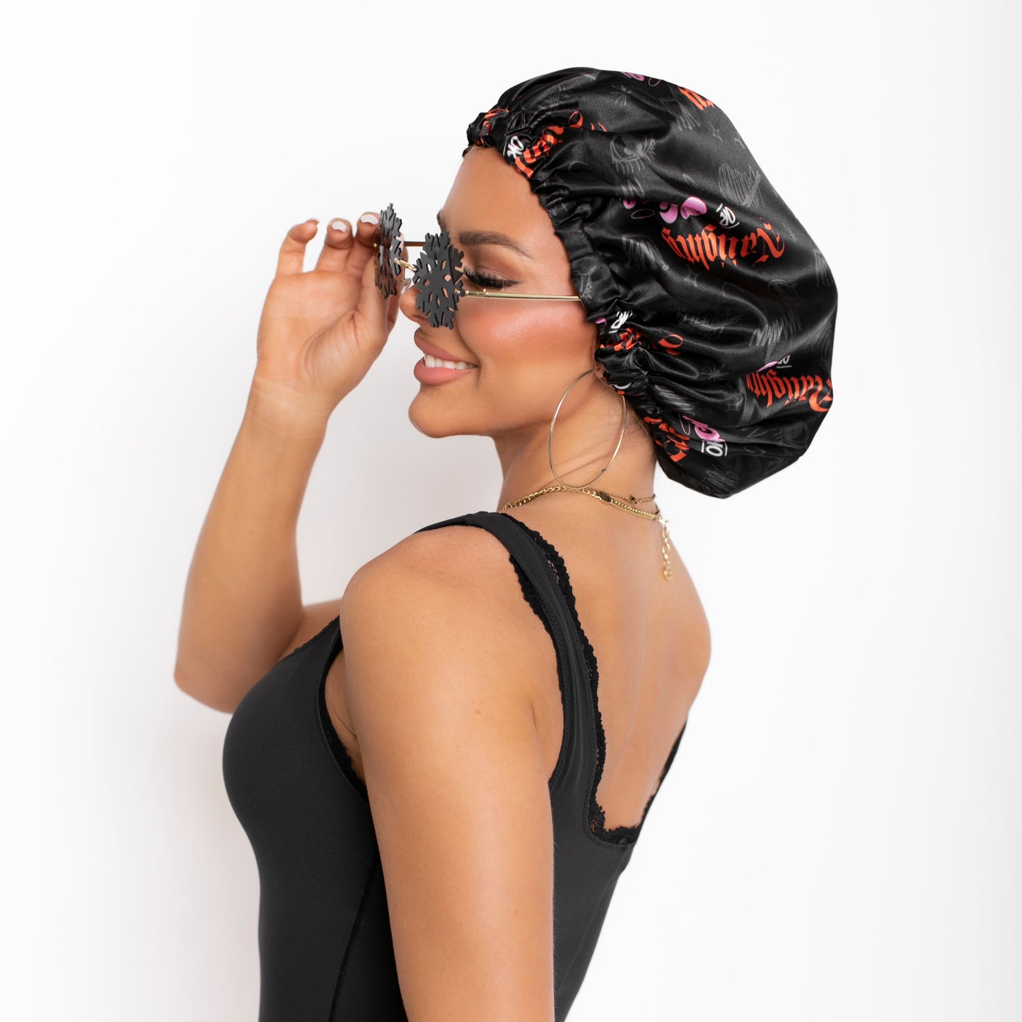Silk Sleeping Bonnet Adjustable